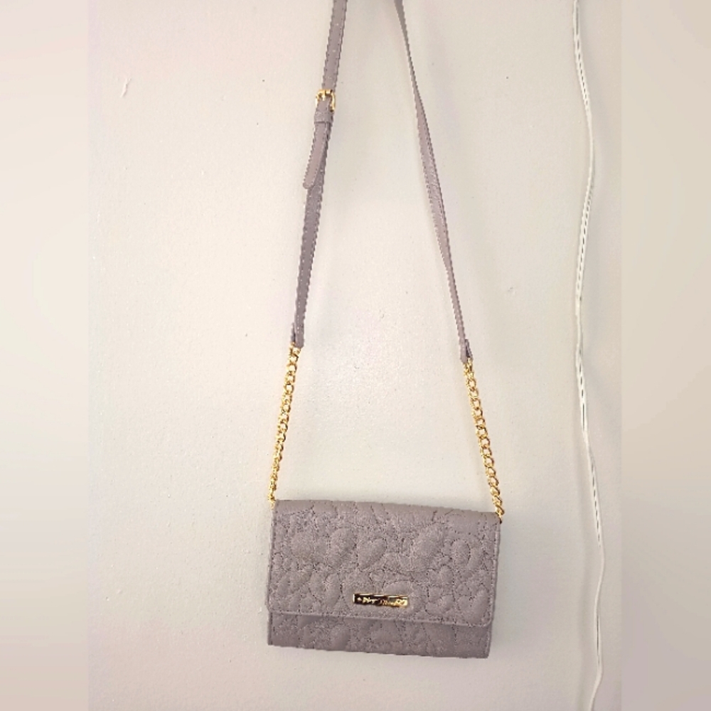Betsey Johnson gray Cross body purse